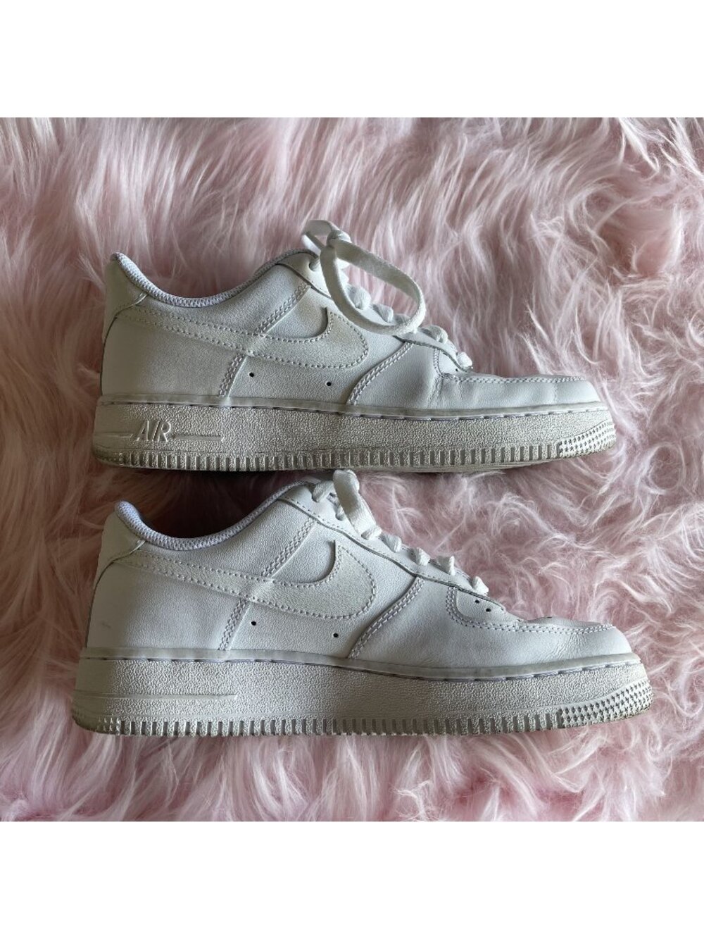 Nike Air Force 1 07 Low-Top Sneakers White Leather US 7
